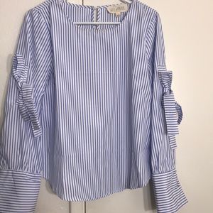 Sweet Wanderer Blue Striped Blouse